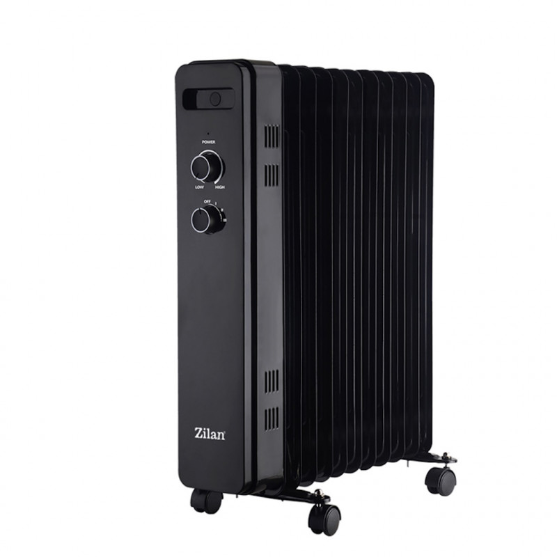 Ηλεκτρικό καλοριφέρ Zilan ZLN8450, 2500 W, 11 φέτες, 3 επίπεδα, Μαύρο