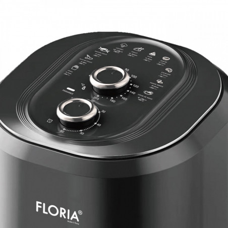 Φριτέζα αέρος Air Fryer Floria ZLN8009, 1360 W, 6l, 80-200°C, Χρονοδιακόπτης, Μαύρο