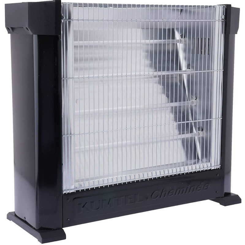 Σόμπα χαλαζία KUMTEL HEATER KS-2760, 2200W, Προστασία ανατροπής, 4 λάμπες χαλαζία, Θερμοστάτης, Μαύρο