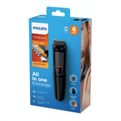 Κουρευτική μηχανή 6 σε 1 Philips MG3710/15, πολυλειτουργικό, 60 λεπτά αυτονομίας, αυτοακονιζόμενες λεπίδες, αξεσουάρ, Μαύρο