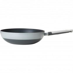 Ταψί Wok Tasty 678535, 28 cm, Μαλακή λαβή, Αλουμίνιο, Αντικολλητική επίστρωση, Γκρι