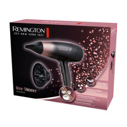 Πιστολάκι μαλλιών Remington D5305 Rose Shimmer, 2200W, Ιονισμός, 110 km/h jet, Cool Shot, Μαύρο/Ροζ