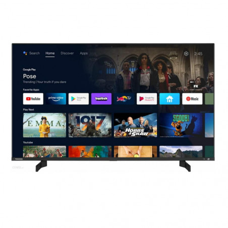 Toshiba TV 43QA5D63DG, 43 ίντσες, 109 cm, Smart, Android, QLED, Μαύρο