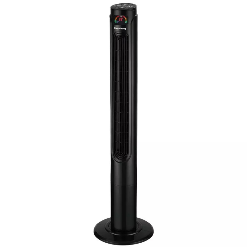 Ανεμιστήρας Tower Klausberg KB 7720, 55 W, 3 ταχύτητες, 3 επίπεδα, Ψηφιακή οθόνη, Τηλεχειριστήριο, Χρονοδιακόπτης έως 15 ώρες, Μαύρο