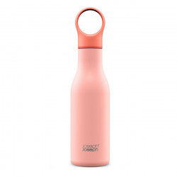 Μπουκάλι θερμό Joseph Joseph Loop 81119, 500 ml, Διπλά τοιχώματα με στρώμα χαλκού, Αρθρωτό καπάκι, Μόνωση υπό κενό, Κοραλλί