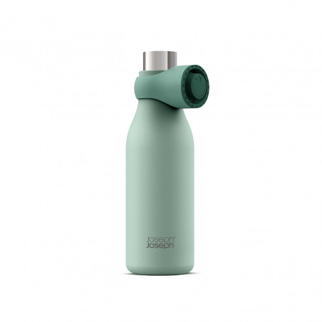 Μπουκάλι θερμό Joseph Joseph Loop 81118, 500 ml, Διπλά τοιχώματα με στρώμα χαλκού, Αρθρωτό καπάκι, Μόνωση υπό κενό, Πράσινο