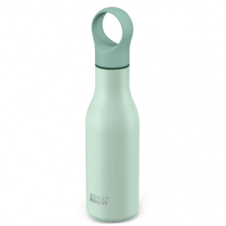 Μπουκάλι θερμό Joseph Joseph Loop 81118, 500 ml, Διπλά τοιχώματα με στρώμα χαλκού, Αρθρωτό καπάκι, Μόνωση υπό κενό, Πράσινο