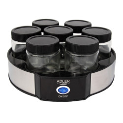 Κατασκευαστής γιαουρτιού Adler AD 4476, 20W, 1,4 l, 7 βάζα, Μαύρο / Ασημί