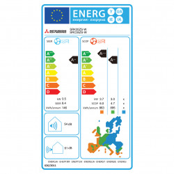 Κλιματιστικό Inverter Mitsubishi Heavy Industries SRK / SRC 35 ZS-W, 12000 BTU, A++, Έως 25 m2, Ρυθμίσεις εξοικονόμησης, Χαμηλό θόρυβο, Λευκό