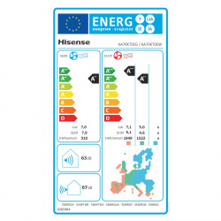 Κλιματιστικό Inverter Hisense Energy SE KA70KT0E, 24000 BTU, A++/A++, Έως 38 m2, Αυτοδιάγνωση, Αθόρυβη λειτουργία, Λευκό