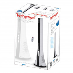 Ανεμιστήρας πύργου Techwood TVC-981T, 40W, ταλάντωση, 3 ταχύτητες, χρονοδιακόπτης, λευκό