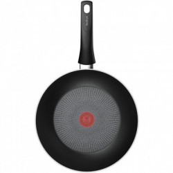 Τηγάνι Tefal Wok C2921953 Force, 28 cm, Αντικολλητική επίστρωση, Thermo-Fusion, Επαγωγή, Μαύρο