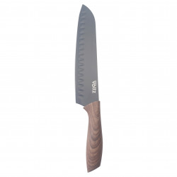 Μαγειρικό μαχαίρι Santoku Oliver Voltz OV51633WS, 18 cm, Εργονομική λαβή, Καφέ