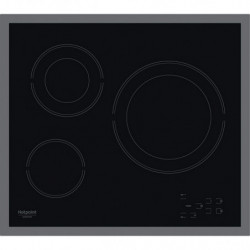 Κεραμική ενσωματωμένη εστία Hotpoint-Ariston HR 603X/1, 4500W, 4 ζώνες, 9 επίπεδα, χρονοδιακόπτης, μαύρο