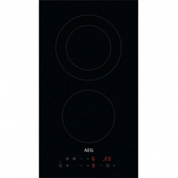 Κεραμική ενσωματωμένη εστία AEG HRB32310CB, 2900W, 2 ζώνες, 9 επίπεδα, OptiHeat, Χρονοδιακόπτης, Μαύρο