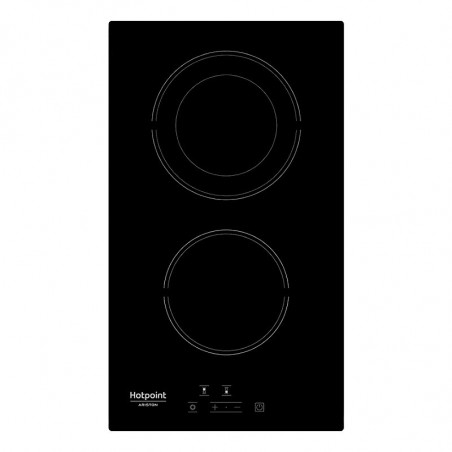 Κεραμική εντοιχισμένη εστία Hotpoint-Ariston HRD 5030 B, 2900W, 2 ζωνών, 9 επιπέδων, Ηλεκτρική, Μαύρο