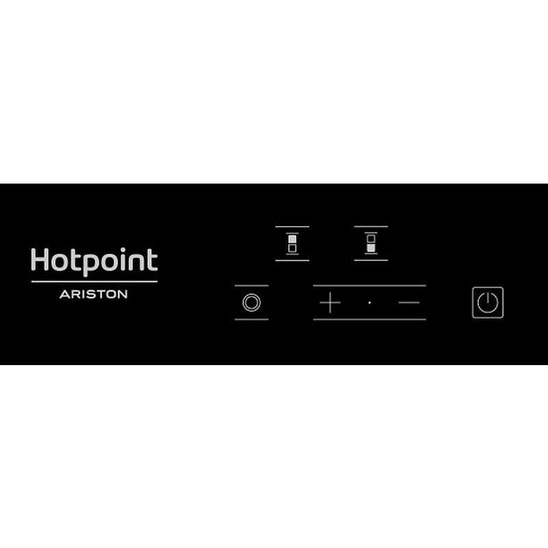 Κεραμική εντοιχισμένη εστία Hotpoint-Ariston HRD 5030 B, 2900W, 2 ζωνών, 9 επιπέδων, Ηλεκτρική, Μαύρο