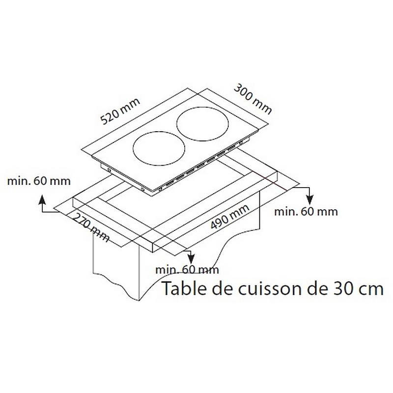 Κεραμική εντοιχισμένη εστία Hotpoint-Ariston HRD 5030 B, 2900W, 2 ζωνών, 9 επιπέδων, Ηλεκτρική, Μαύρο