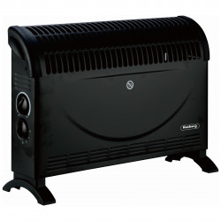 Σόμπα Convector Rosberg R51974A, 2000W, 3 επίπεδα ισχύς λειτουργίας, Θερμοστάτης, Μαύρος