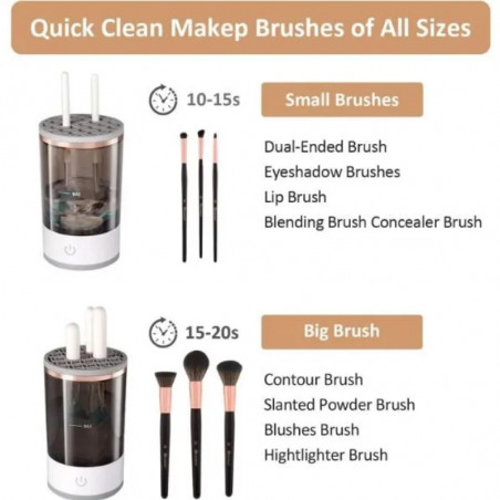 Vivva Brushnista Professional Brush Cleaner Μακιγιάζ, 2 σε 1, Συμπαγής σχεδίαση, USB, Λευκό