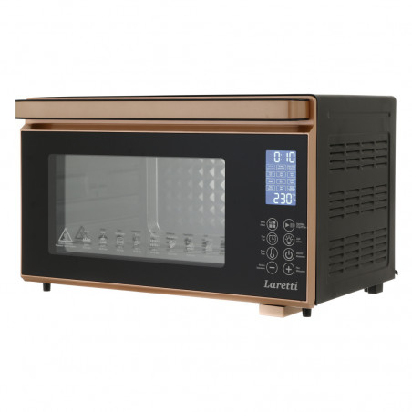 Μίνι φουρνάκι Laretti LR-EC3908, 2000 W, 45 l, 230C, Grill, Convection, Οθόνη LCD, Χάλκινο