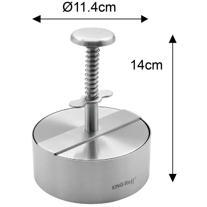 Πρέσα Burger Kinghoff KH 1879, Ανοξείδωτο, Διάμετρος 11,4 cm, Inox