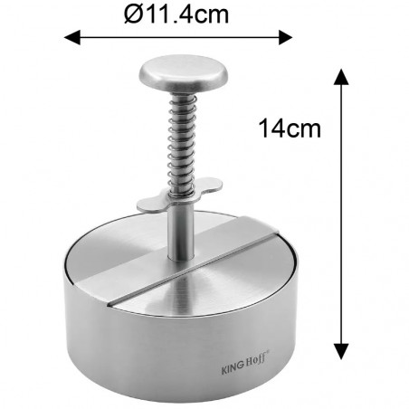 Πρέσα Burger Kinghoff KH 1879, Ανοξείδωτο, Διάμετρος 11,4 cm, Inox