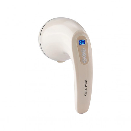 Beautifly B-Skinn Massager σώματος, 16W, 3600 rpm/min, 12 λειτουργίες, 10 επίπεδα, 8 εξαρτήματα, οθόνη LCD, Μπεζ