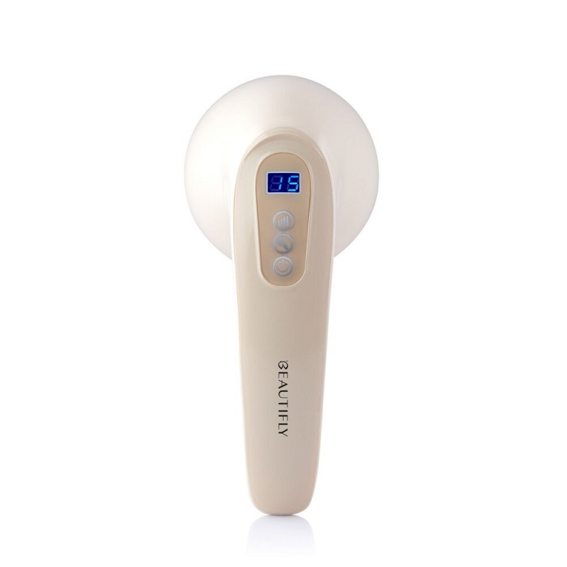 Beautifly B-Skinn Massager σώματος, 16W, 3600 rpm/min, 12 λειτουργίες, 10 επίπεδα, 8 εξαρτήματα, οθόνη LCD, Μπεζ