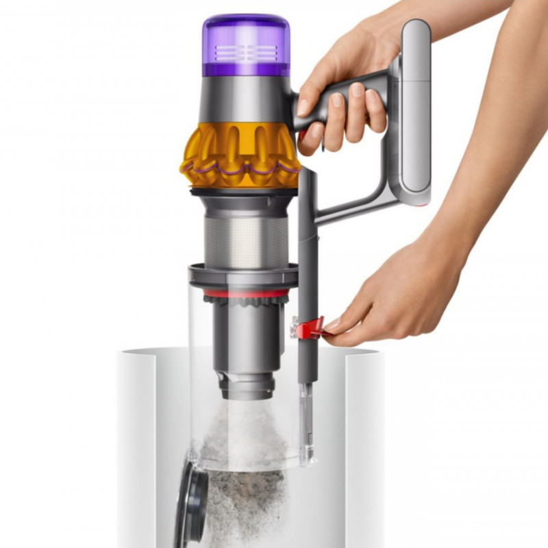 Κάθετη ηλεκτρική σκούπα Dyson V15 Detect Аbsolute, 660W, 0.76 l, 60 λεπτά αυτονομία, Αισθητήρες, 3 λειτουργίες, LCD, Γκρι