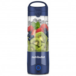 Φορητό μπλέντερ USB Nutribullet NBP003NBL, 2000 mAh, 475 ml, 4 λεπίδες, θρυμματισμός πάγου, έως 15 κύκλοι, μπλε