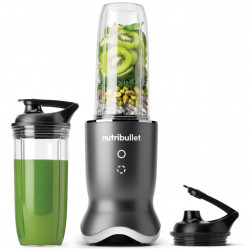 Μπλέντερ Nutribullet NB1206DGCC, 1200W, 900 ml, 1 ταχύτητα + Pulse, κουμπιά αφής, χωρίς BPA, σκούρο γκρι/ασημί