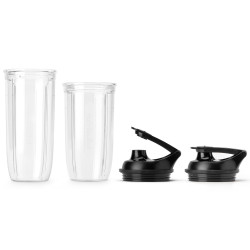 Μπλέντερ Nutribullet NB1206DGCC, 1200W, 900 ml, 1 ταχύτητα + Pulse, κουμπιά αφής, χωρίς BPA, σκούρο γκρι/ασημί