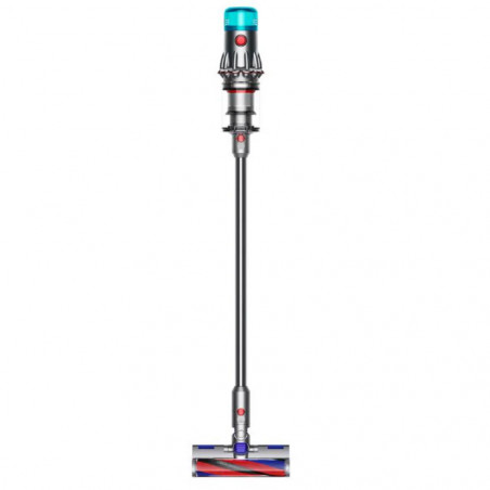 Κάθετη ηλεκτρική σκούπα Dyson V12 Origin, 130W, 150AW, 0,35 λίτρα, 3 λειτουργίες, 60 λεπτά αυτονομία, LCD, Ασημί/τυρκουάζ