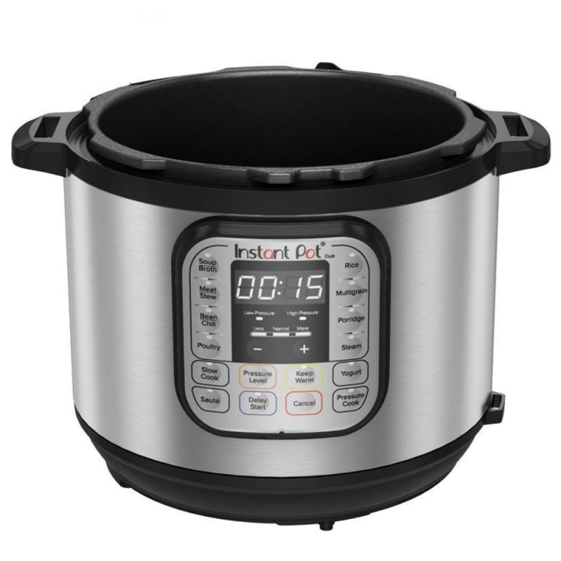 Πολυμάγειρας Instant Pot DUO 6 112018201, 1000W, 5.7l, 13 προγράμματα, 7 λειτουργίες, σύστημα ασφαλείας, ασημί/μαύρο