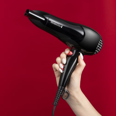 Πιστολάκι μαλλιών Remington MyStylist D2000, 1900W, 2 ρυθμίσεις θερμότητας/ταχύτητας, Κεραμικό πλέγμα, Cool shot, Μαύρο