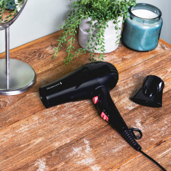 Πιστολάκι μαλλιών Remington MyStylist D2000, 1900W, 2 ρυθμίσεις θερμότητας/ταχύτητας, Κεραμικό πλέγμα, Cool shot, Μαύρο