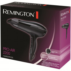 Πιστολάκι μαλλιών Remington D5210, 2200W, 2 ταχύτητες, 3 ρυθμίσεις θερμοκρασίας, ιονισμός, ψυχρή βολή, Μαύρο