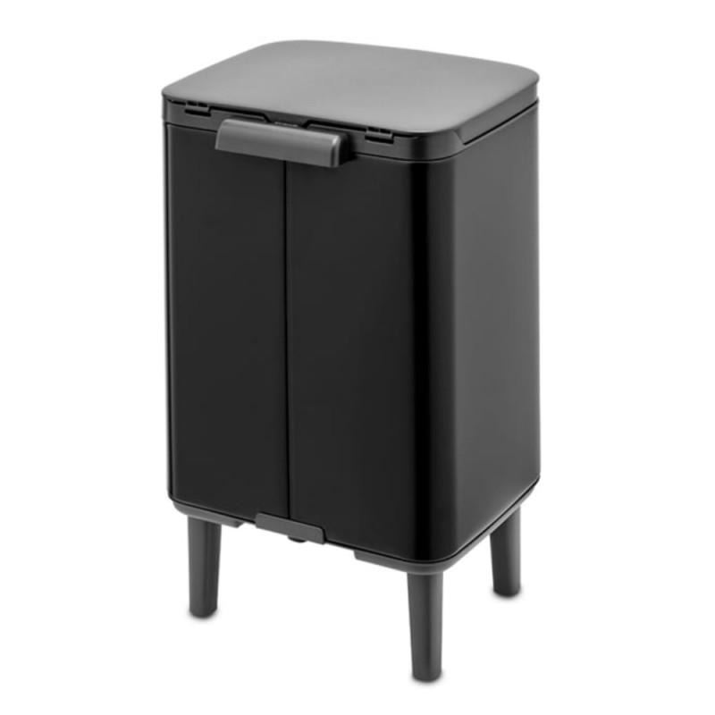 Κάδος Brabantia Bo Small Hi 1006645, 7 L, Αυξημένος, Ομαλό και αθόρυβο άνοιγμα, Μαύρο ματ