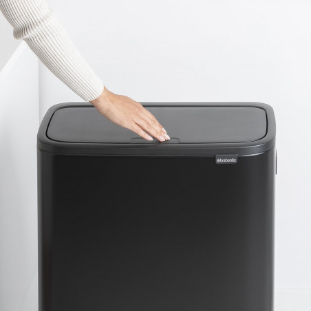 Κάδος απορριμμάτων Brabantia Bo Touch Hi 60L, Ματ Μαύρο