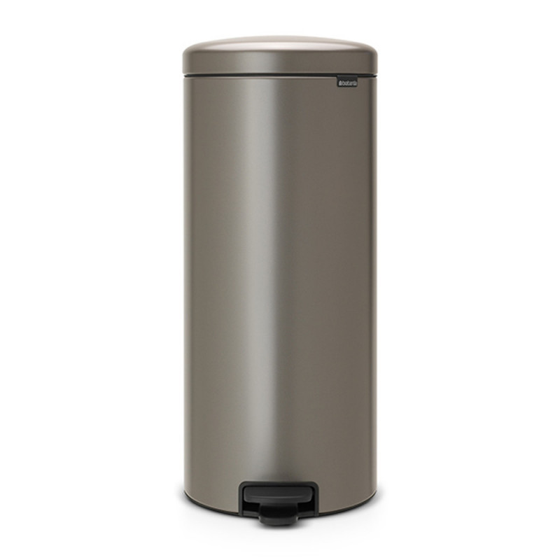 Κάδος με πεντάλ Brabantia NewIcon 649057, 30 l, Εύκολο κλείσιμο, Αντιολισθητική βάση, Γκρι