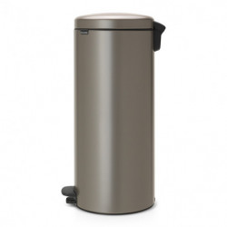 Κάδος με πεντάλ Brabantia NewIcon 649057, 30 l, Εύκολο κλείσιμο, Αντιολισθητική βάση, Γκρι