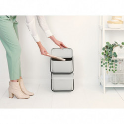 Brabantia Sort&Go ξεχωριστός κάδος απορριμμάτων 1006312, 20 l, στοιβαζόμενος, γκρι