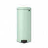 Κάδος με πεντάλ Brabantia NewIcon 1008851, 30 l, Εύκολο κλείσιμο, Αντιολισθητική βάση, Ανοιχτό πράσινο