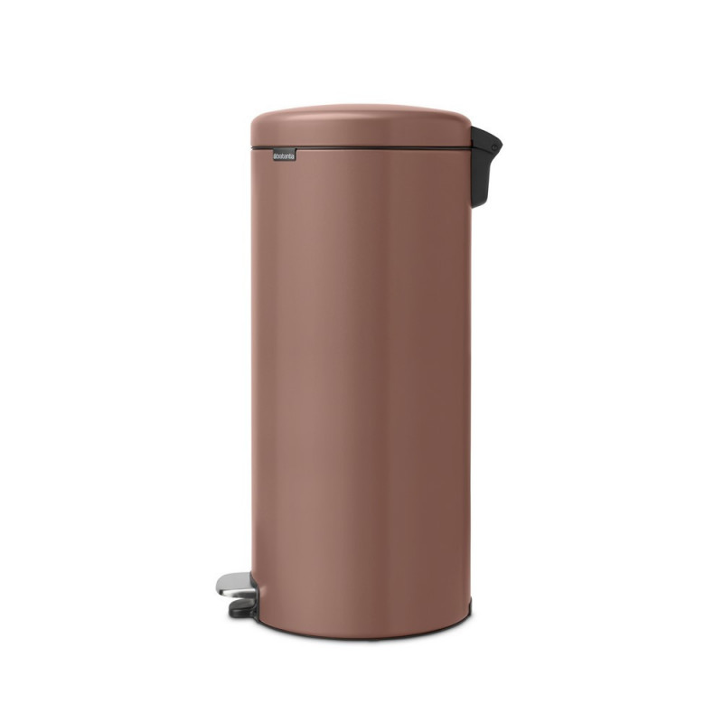 Κάδος με πεντάλ Brabantia NewIcon 1008853, 30 l, Εύκολο κλείσιμο, Αντιολισθητική βάση, Σατινέ φινίρισμα, Καφέ