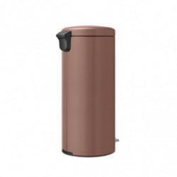 Κάδος με πεντάλ Brabantia NewIcon 1008853, 30 l, Εύκολο κλείσιμο, Αντιολισθητική βάση, Σατινέ φινίρισμα, Καφέ