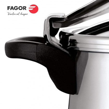 Χύτρα ταχύτητας Fagor Clasica 100602647, 6 l, 55 kPa, 3 συστήματα ασφαλείας, Ατσάλι 18/10, Ασημί