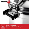 Χύτρα ταχύτητας Fagor Chef Extremen 100602653, 15 L, 30 cm, 50 kPa, 3 συστήματα ασφαλείας, Αλουμίνιο, Ασημί