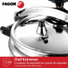 Χύτρα ταχύτητας Fagor Chef Extremen 100602653, 15 L, 30 cm, 50 kPa, 3 συστήματα ασφαλείας, Αλουμίνιο, Ασημί