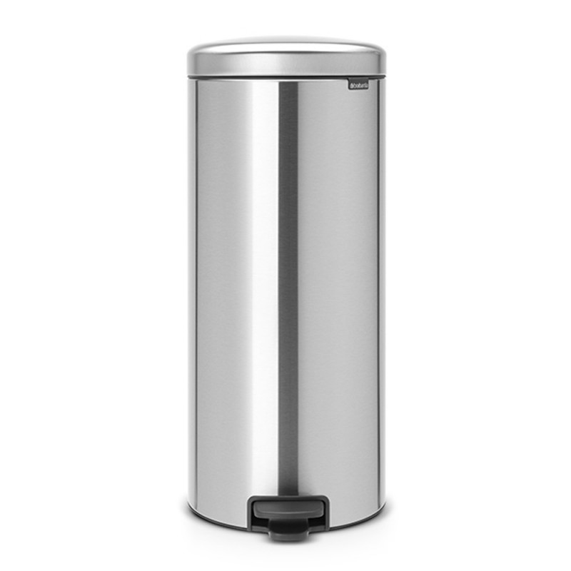 Κάδος με πεντάλ Brabantia NewIcon 649056, 30 l, Εύκολο κλείσιμο, Αντιολισθητική βάση, Inox/Matt